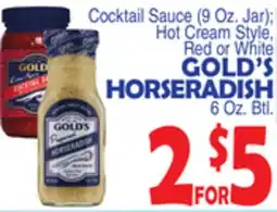 Bravo Supermarkets GOLD'S HORSERADISH, 6 Oz. Btl offer