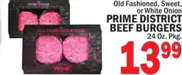 Bravo Supermarkets PRIME DISTRICT BEEF BURGERS offer