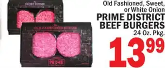 Bravo Supermarkets PRIME DISTRICT BEEF BURGERS offer