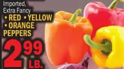 Bravo Supermarkets RED, YELLOW, ORANGE PEPPERS offer