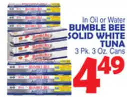 Bravo Supermarkets BUMBLE BEE SOLID WHITE TUNA offer