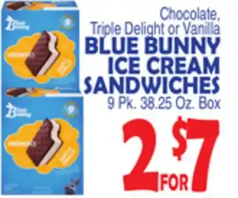 Bravo Supermarkets BLUE BUNNY ICE CREAM SANDWICHES offer