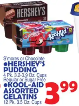 Bravo Supermarkets HERSHEY'S PUDDING KOOL-AID ASSORTED GELATINS offer