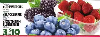 Bravo Supermarkets STRAWBERRIES OR BLACKBERRIES,BLUEBERRIES offer