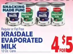Bravo Supermarkets KRASDALE EVAPORATED MILK offer
