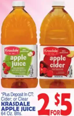 Bravo Supermarkets KRASDALE APPLE JUICE offer