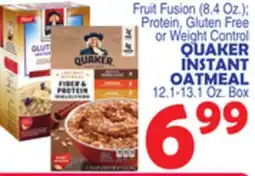 Bravo Supermarkets QUAKER INSTANT OATMEAL 12.1-13.1 Oz. Box offer