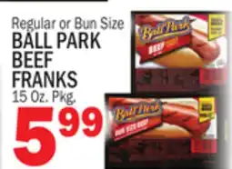 Bravo Supermarkets BALL PARK BEEF FRANKS offer
