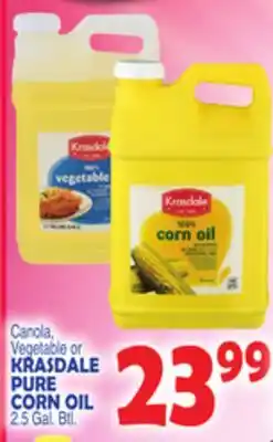 Bravo Supermarkets KRASDALE PURE CANOLA, VEGETABLE OR CORN OIL offer