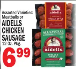 Bravo Supermarkets AIDELLS CHICKEN SAUSAGE offer