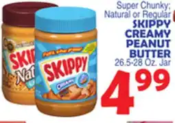 Bravo Supermarkets SKIPPY CREAMY PEANUT BUTTER offer