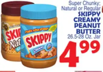 Bravo Supermarkets SKIPPY CREAMY PEANUT BUTTER offer