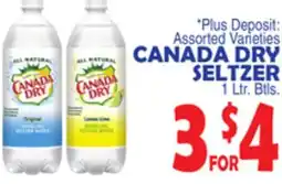 Bravo Supermarkets CANADA DRY SELTZER offer