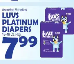 Bravo Supermarkets LUVS PLATINUM DIAPERS offer