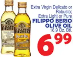 Bravo Supermarkets FILIPPO BERIO OLIVE OIL, 16.9 Oz. Btl offer