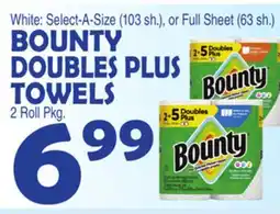 Bravo Supermarkets BOUNTY DOUBLES PLUS TOWELS offer