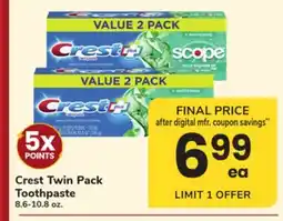 ACME Crest Twin Pack Toothpaste offer