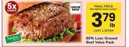 ACME 80% Lean Ground Beef Value Pack offer