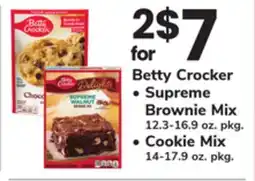 ACME Betty Crocker Supreme Brownie Mix 12.3-16.9 oz. pkg., Cookie Mix 14-17.9 oz. pkg offer