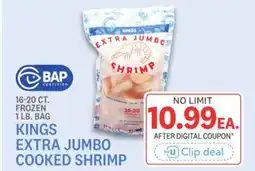 Kings Food Markets KINGS EXTRA JUMBO COOKED SHRIMP offer