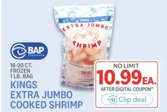 Kings Food Markets KINGS EXTRA JUMBO COOKED SHRIMP offer