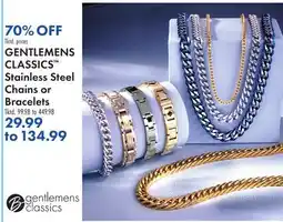 Boscov's GENTLEMENS CLASSICS Stainless Steel Chains or Bracelets offer