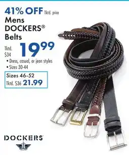 Boscov's Mens DOCKERS Belts offer