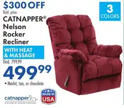 Boscov's CATNAPPER Nelson Rocker Recliner WITH HEAT & MASSAGE offer