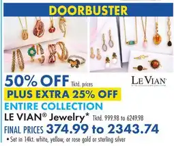 Boscov's ENTIRE COLLECTION LE VIAN Jewelry offer