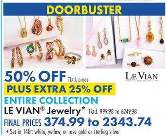 Boscov's ENTIRE COLLECTION LE VIAN Jewelry offer