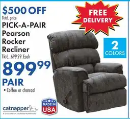 Boscov's PICK-A-PAIR Pearson Rocker Recliner offer