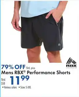 Boscov's Mens RBX Performance Shorts offer