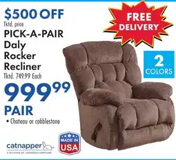Boscov's PICK-A-PAIR Daly Rocker Recliner offer