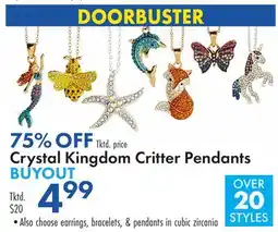 Boscov's Crystal Kingdom Critter Pendants offer