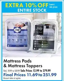 Boscov's Mattress Pads & Mattress Toppers offer