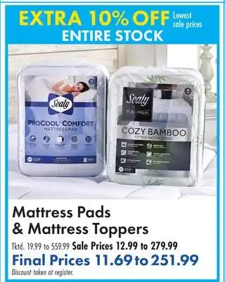 Boscov's Mattress Pads & Mattress Toppers offer