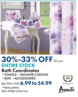 Boscov's ENTIRE STOCK Bath Coordinates offer