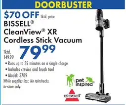Boscov's BISSELL CleanView XR Cordless Stick Vacuum offer