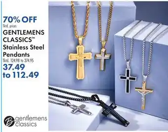 Boscov's GENTLEMENS CLASSICS Stainless Steel Pendants offer