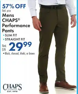 Boscov's Mens CHAPS Performance Pants offer