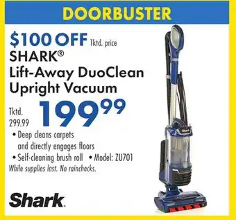 Boscov's SHARK Lift-Away DuoClean Upright Vacuum offer