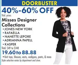 Boscov's Misses Designer Collections offer