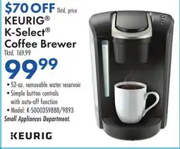 Boscov's KEURIG K-Select Coffee Brewer offer