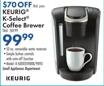 Boscov's KEURIG K-Select Coffee Brewer offer