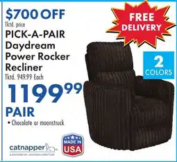 Boscov's PICK-A-PAIR Daydream Power Rocker Recliner offer