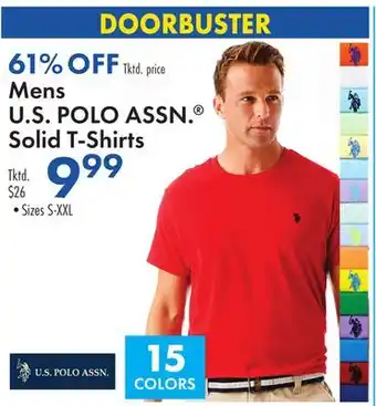 Boscov's Mens U.S. POLO ASSN. Solid T-Shirts offer