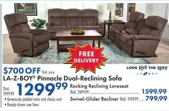 Boscov's LA-Z-BOY Pinnacle Dual-Reclining Sofa offer
