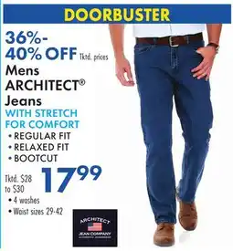 Boscov's Mens ARCHITECT Jeans WITH STRETCH COMFORT offer
