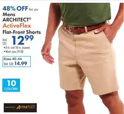Boscov's Mens ARCHITECT ActiveFlex Flat-Front Shorts offer
