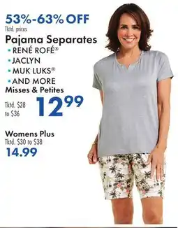 Boscov's Pajama Separates offer